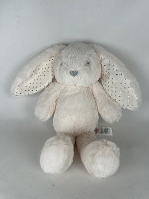 F&F TESCO Rosa Hase Kaninchen Silber STOFFTIER BETTDECKE KUSCHEL PLÜSCH