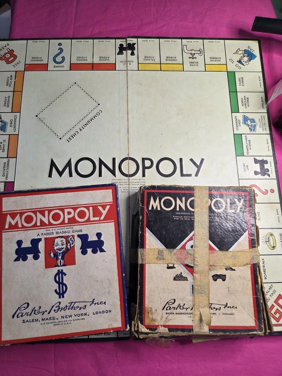 Monopoly 8-11 Years 1935 Year Vintage Manufacture Board