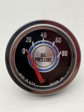 1960s Dixson Dixco Blueline Oil Pressure Gauge Hot Rod Dash Gauge