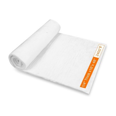 2400F 1/4'' x 16'' x 48'' Ceramic Fiber Insulation Blanket Ceramic Fiber Fireproof