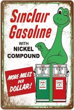 Sinclair Gasoline Vintage Advertising All Metal Tin Sign  12 x  18 Inches