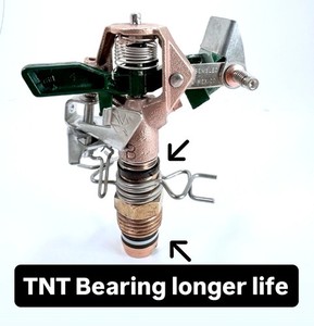 (2) RAIN BIRD #25PJDA-C 1/2" BRASS IMPACT SPRINKLERS UPGRADED BEARING LIST $60+