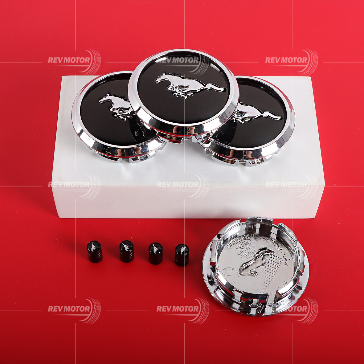 8pcs 68 mm / 2.68" Horse Badge Wheel Center Caps Rim Caps Hub Caps For Mustang