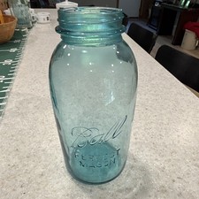 Vintage Aqua Blue Ball Perfect Mason Jar – Antique Glass Jar,# 15 1/2 Gal
