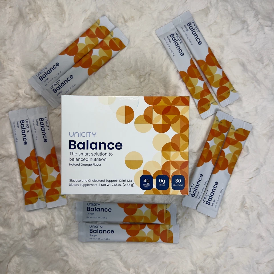 Suplemento dietético Unicity Balance Orange Drink Mix 10 paquetes de barras caducan 2027 FS Foto 2 de 4