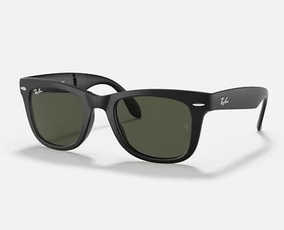 Ray-Ban Wayfarer Folding RB4105 50mm Sunglasses Matte Black Frame / Black Lens