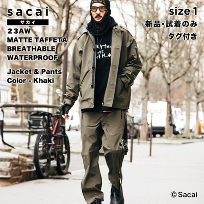 USED NEW SACAI MATTE TAFFETA JACKET & PANTS GOOD