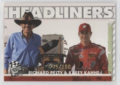 2010 Press Pass Headliners Holofoil /100 Richard Petty Kasey Kahne #106 HOF s1i