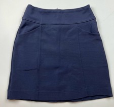Maeve by Anthropologie Mackenzie Navy Blue Ponte Knit A-Line Skirt Size Small