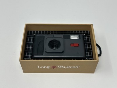 Long Weekend 35mm Reusable Film Camera Black Built-In Flash Open Box Untested