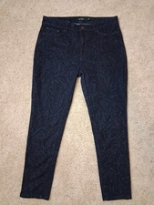 Lauren Ralph Lauren Premier Skinny Ankle Navy Floral Print Jean's Women's Size12