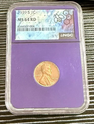 1939 S Lincoln Wheat Cent MS 64 RD NGC Ucirculated Purple Core