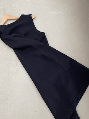MarcOPolo Kleid  ärmellos  Leinenmischung  Blau  Grröße 40