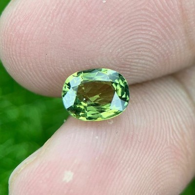 1.6 Cts | natural loose|Sapphire | green | Cushion Shape | Step cut - Srilanka