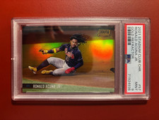 2021 TOPPS STADIUM CLUB CHROME/ RONALD ACUNA JR/ GOLD REFRACTOR/ 11/50/ PSA 9