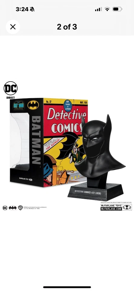 DC Direct Prop Réplica Batman Detective Comics #27 Primera Aparición Escala 1:3 NUEVO Foto 3 de 3