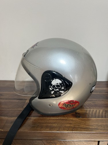 AFX XXL Open Face Motorcycle Helmet Silver w/ Clear Visor DOT 63‑64cm - Picture 4 of 8