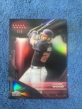 2026 Topps Chrome Black James Wood 156 Red 1/5