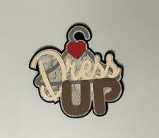 Dress Up Scrapbook Title Handmade Paper Pieced Die Cut
