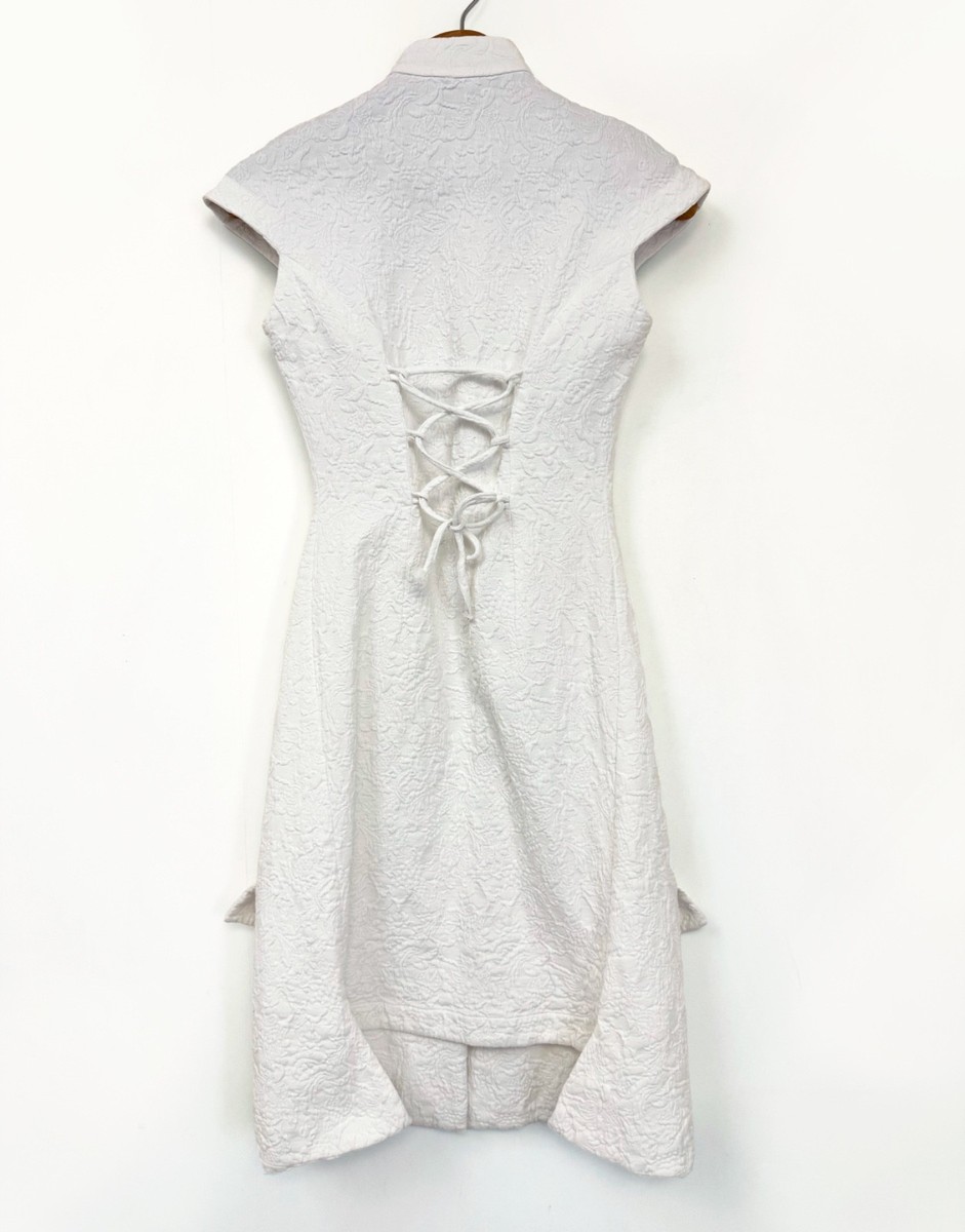 VIVIENNE WESTWOOD 1996 LES FFEME - Frock style waistcoat dress white  Orb View 6