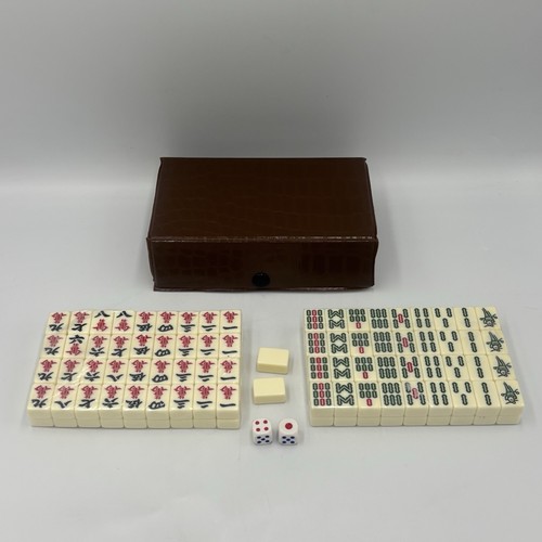 Neulriscn Mahjong Set, Traditional Chinese Mahjong Set With 144