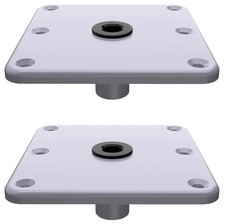 Aluminum Boat Seat Base, 7 x7 Inches, Pedestal Base Mount Silver