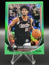 2025-26 Bowman Basketball Scoot Henderson Chrome Green Refractor /99 #BCV-109