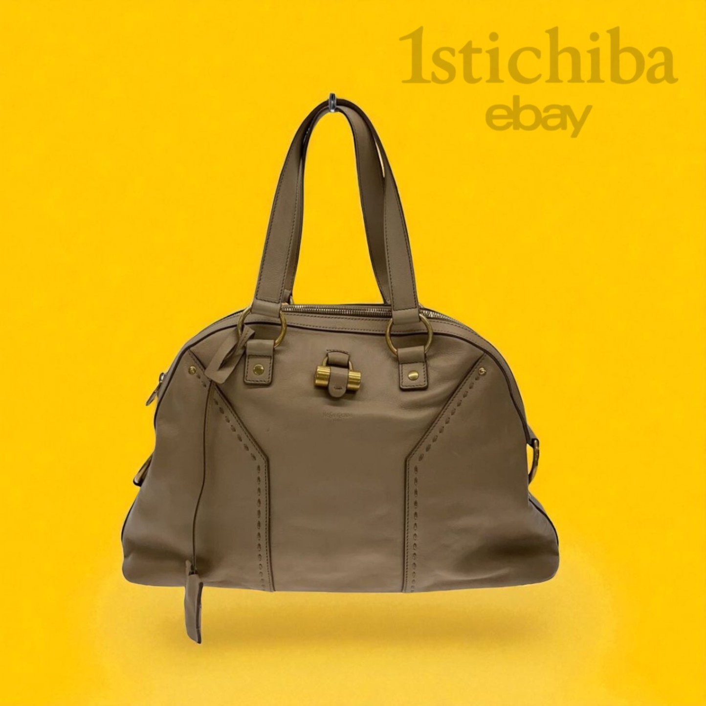 Borsa tote Yves Saint Laurent M in pelle beige usata