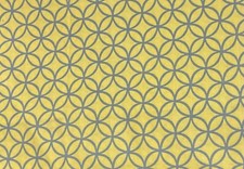 1 Yard Yellow Gray 44 Wide 100 Cotton