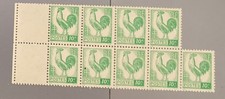 France Y&T 630** - Green-yellow - Block of 9 - MNH + 2 blanks + edge