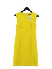 Karen Millen Bodycon Midi Dress UK14 in Yellow