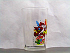 Rare French 1977 Wile E Coyote Ms.Roadrunner  Looney Tunes Mustard Juice Glass — photo 2