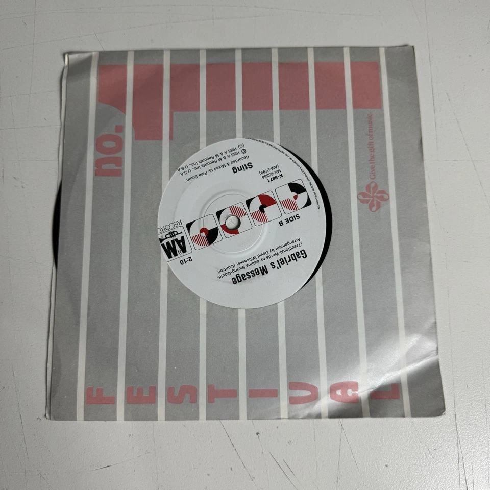 Sting Russians Vinyl Single 45RPM 7" A&M Records 1985 K9871 - Image 2 of 4