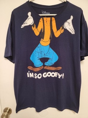 I'm Goofy Navy Blue Size Lg Cotton T-Shirt