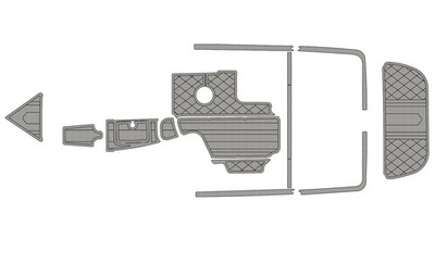 Fit for 2007 Centurion Avalanche C4 Swim Platform EVA Foam Boat Flooring