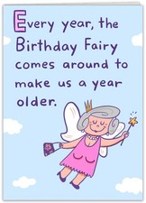 Funny Birthday Card for Women, Men, Husband, Standard 5 x 7", White Envelope