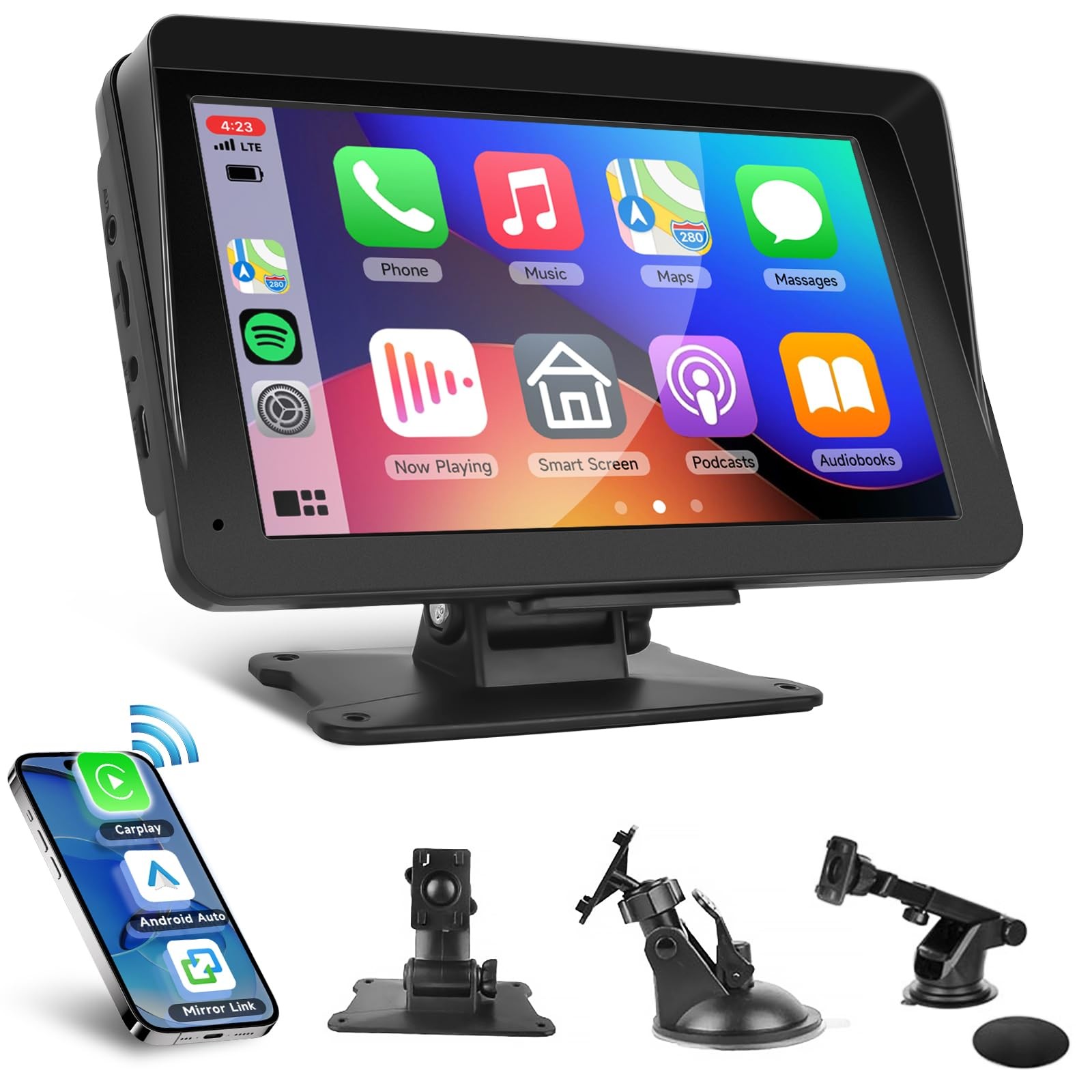 Écran portable CarPlay sans fil idéal pour les trajets en vacances