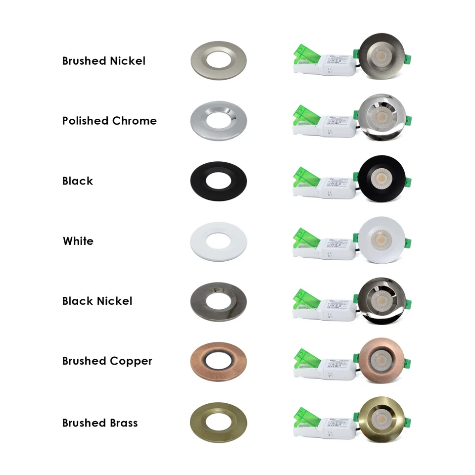 Fire Rated LED Downlight Recessed Dimmable Dual Wattage 5/8W 4CCT IP65 Spotlight - Image 2 of 4