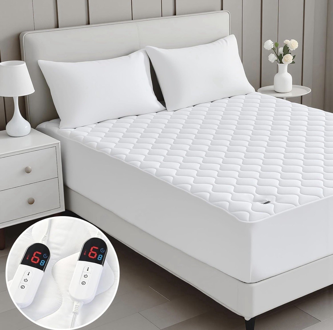King Heated Mattress Pad Dual Control