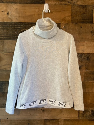 Nike Dri-Fit Women's Cowl Neck Training Sweatshirt Gray Size S | eBay
