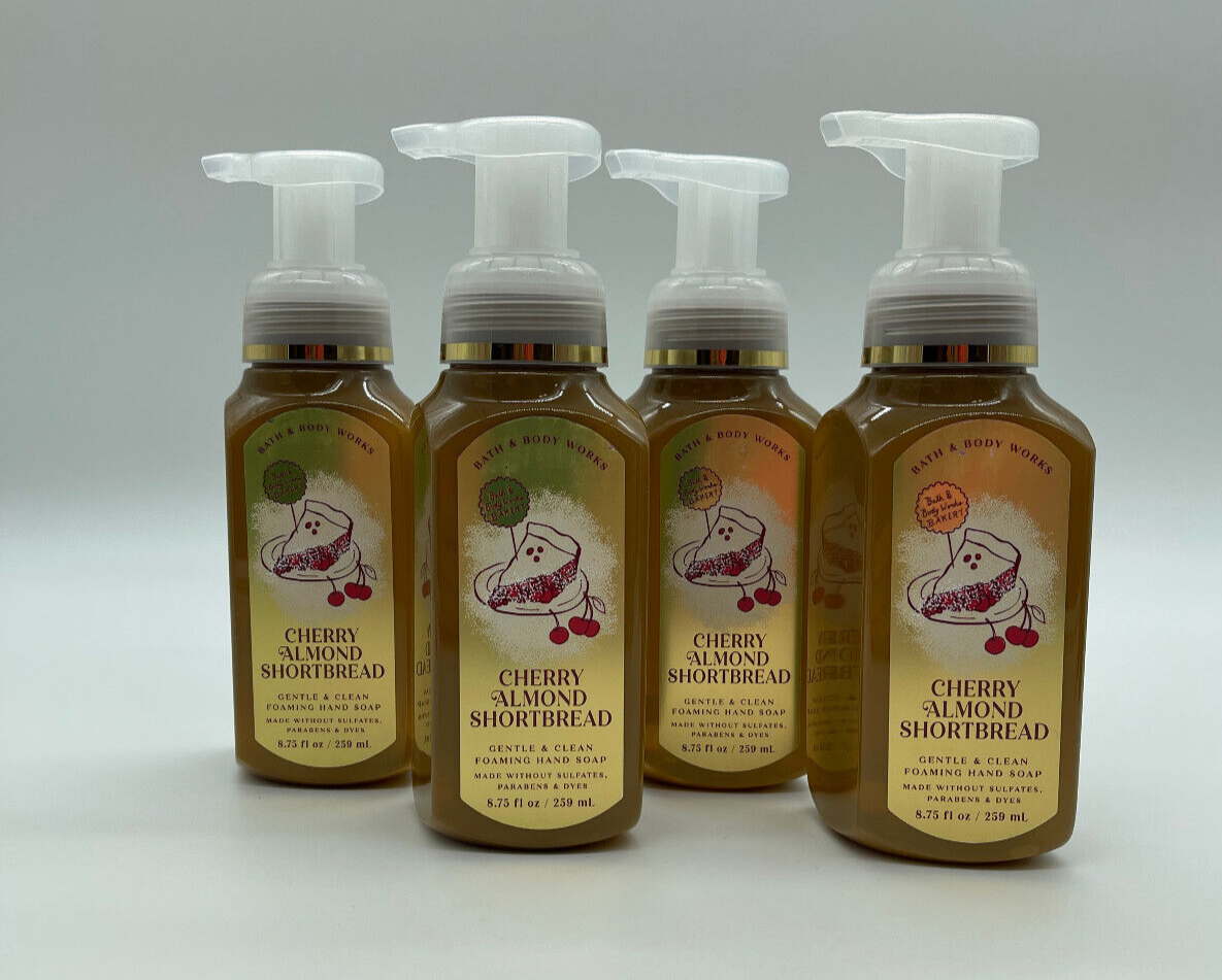 Bath Body Works Foaming Hand Soap CHERRY ALMOND SHORTBREAD Set-4