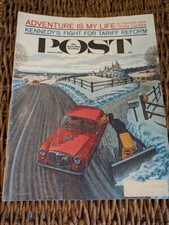 Saturday Evening Post February 24 1962 J Williamson Cover Kurt Vonnegut Jr Story