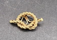 Vintage Napier Lapel/Scarf Clip, Gold Tone Knot