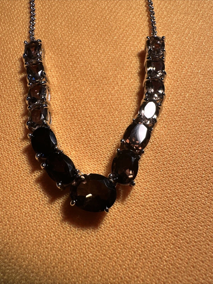 Colar de prata quartzo esfumaçado  - Imagem 2 de 4