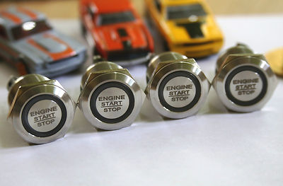 LED Starterknopf Start Knopf Startknopf Motorsport 22 mm ''Engine start stop'' 