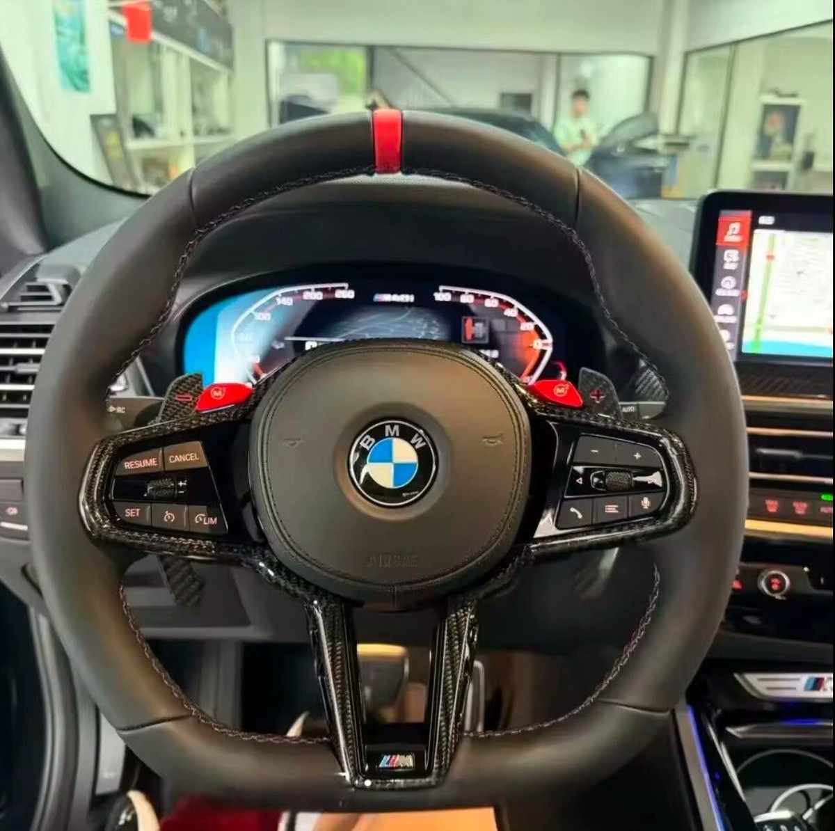 BMW Racing Steering Wheel | CS Style | Custom Fit | Leather