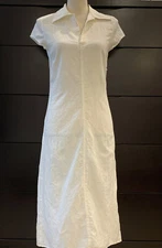Divided By H&M Womens Pullover Dress Ivory Linen Blend Size 6