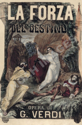 La Forza Del Destino Opera di Verdi vintage theatre ad poster 16x24