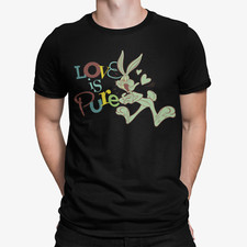 Image of Looney Tunes Bugs Bunny Retro Love Pure Classic Cartoon Official Men's T-Shirt