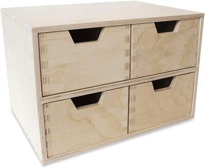 Creative Deco Schubladen-Box aus | 4 Schubladen | 28,5 x 20 x 19 cm (+/- 1 cm)